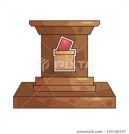 Illustration of Speech Podium Illustration of Speech Podium 140186597