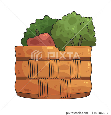 Illustration of Veg basket Illustration of Veg basket 140186607