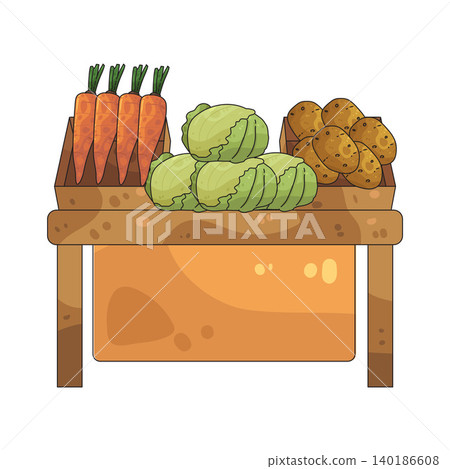 Illustration of Veg market Illustration of Veg market 140186608