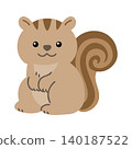 Cute squirrel illustration vector 140187522