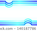 A beautiful blue watercolor frame in shades of blue and light blue. 140187786
