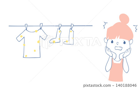 Laundry covered in pollen 140188046