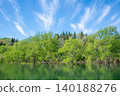 Shirakawa Lake, bathed in fresh greenery 140188276