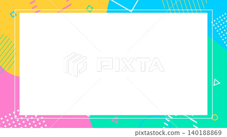 A simple background with pop and colorful geometric patterns. 140188869