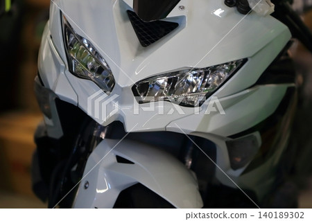 Motorcycle headlight image Motorcycle headlight image 140189302