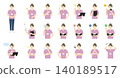 Female Nurse Icon Set (Vector Illustration Material) 140189517