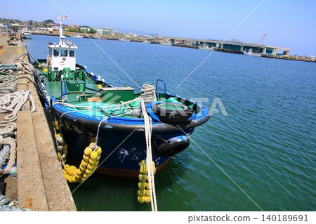 An oil tanker docks at Nakaminato Fishing Port, which once played a central role in the prefecture's fishing industry. 140189691
