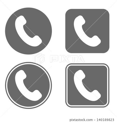 Simple vector phone icon set Simple vector phone icon set 140189823