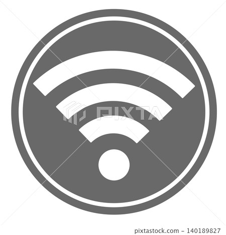 雙圓向量 Wi-Fi 圖標 雙圓向量 Wi-Fi 圖標 140189827