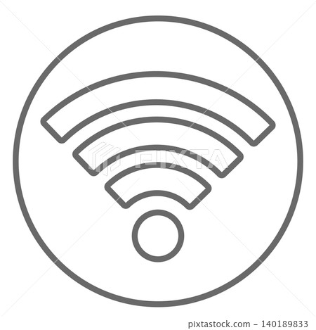 Vector Wi-Fi icon circle Vector Wi-Fi icon circle 140189833