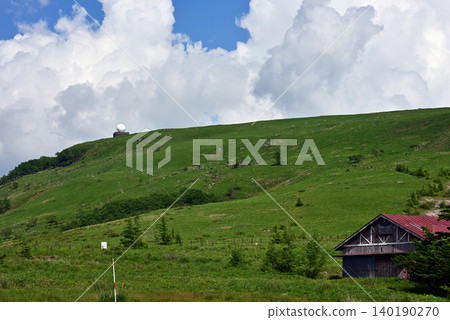 View of Mount Kurumayama from Kirigamine Plateau in early summer 140190270
