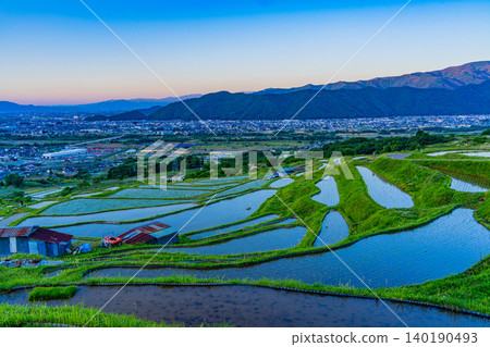 【長野縣】小缽手梯田-傍晚景色 【長野縣】小缽手梯田-傍晚景色 140190493