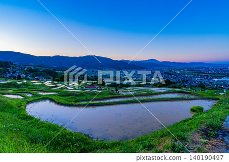 【長野縣】小缽手梯田-傍晚景色 【長野縣】小缽手梯田-傍晚景色 140190497