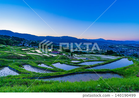 【長野縣】小缽手梯田-傍晚景色 【長野縣】小缽手梯田-傍晚景色 140190499