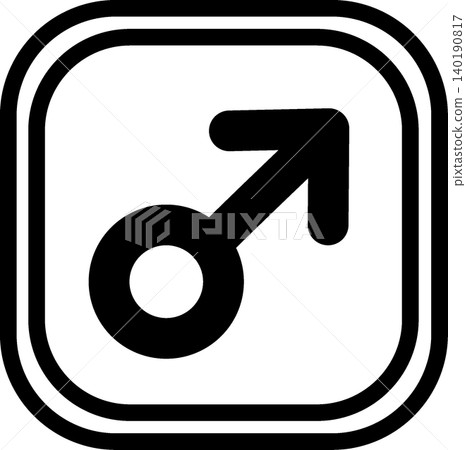 A male symbol mark that is very useful in science and biology textbooks. 140190817