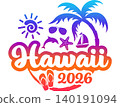Hawaii 2026 with Vacation and Trip Elements - Palm Tree Sunglasses Dolphin 140191094