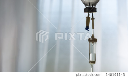Health care background of IV drip chamber closeup with copy-space 140191143