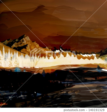 Glaciers floating on a lake Glaciers floating on a lake 140191329