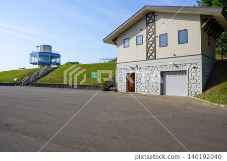 Public restrooms and drift ice observation deck at Monbetsu Park 140192040