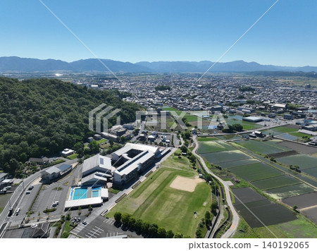 Drone footage of the beautiful scenery at Tarobo Shrine and Aga Shrine in Shiga Prefecture. Drone footage of the beautiful scenery at Tarobo Shrine and Aga Shrine in Shiga Prefecture. 140192065