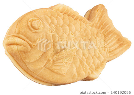 taiyaki with red bean paste isolated on white background taiyaki with red bean paste isolated on white background 140192096