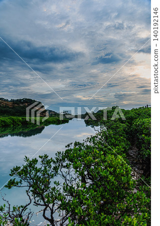 Tanegashima Mangrove Park: A beautiful park with dramatic clouds and wetlands. Tanegashima Mangrove Park: A beautiful park with dramatic clouds and wetlands. 140192146