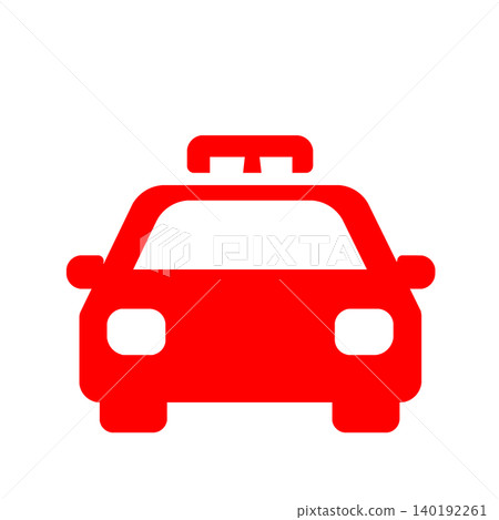 A car icon (red) indicating a taxi stand or pick-up/drop-off location. 140192261