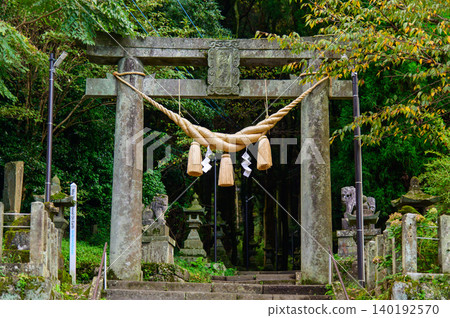 阿蘇市上敷見熊野神社的景色十分美麗 140192570
