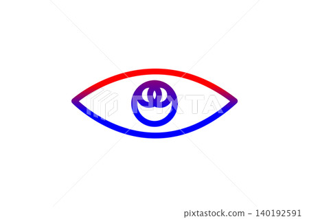 Abstract Gradient Eye Logo With Smiling Pupil Symbolizing Vision, Happiness And Digital Branding Abstract Gradient Eye Logo With Smiling Pupil Symbolizing Vision, Happiness And Digital Branding 140192591