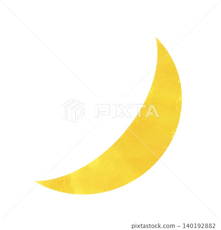 Hand-drawn illustration of a crescent moon Hand-drawn illustration of a crescent moon 140192882