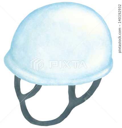 Illustration of a simple white helmet Illustration of a simple white helmet 140192932
