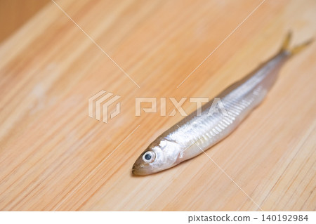 Image of smelt on a cutting board 140192984