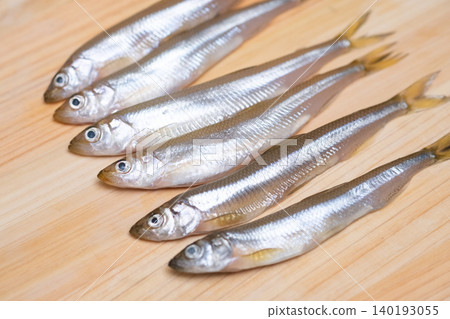 Image of smelt on a cutting board Image of smelt on a cutting board 140193055