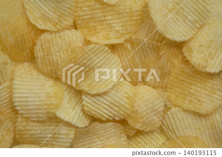 background corrugated golden chips with texture 140193115