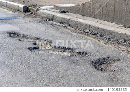 Damaged Bridge Potholes Damaged Bridge Potholes 140193285