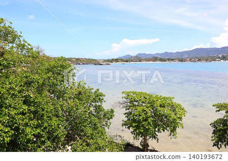 泰國蘇梅島的海景和城鎮風光 泰國蘇梅島的海景和城鎮風光 140193672