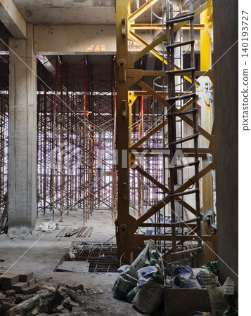 Steel Scaffolding and Bags of Cement Steel Scaffolding and Bags of Cement 140193727