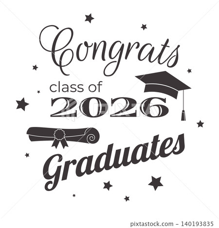 Congratulations graduates design template with graduation cap Congratulations graduates design template with graduation cap 140193835