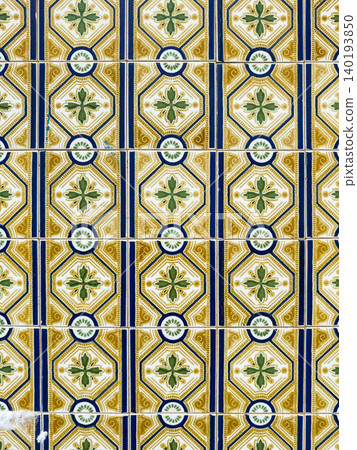 Traditional Portuguese Azulejo Ceramic Tile Pattern Traditional Portuguese Azulejo Ceramic Tile Pattern 140193850