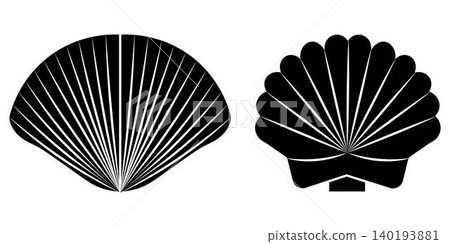 Seashell Silhouette Icon Collection Isolated on White Background Seashell Silhouette Icon Collection Isolated on White Background 140193881