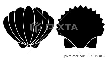 Seashell Silhouette Icon Collection Isolated on White Background Seashell Silhouette Icon Collection Isolated on White Background 140193882