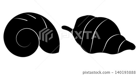 Seashell Silhouette Icon Collection Isolated on White Background Seashell Silhouette Icon Collection Isolated on White Background 140193888