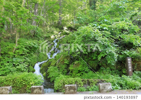 福島縣南會津郡尾瀨國立公園/檜枝岐村文名坂之清水 福島縣南會津郡尾瀨國立公園/檜枝岐村文名坂之清水 140193897