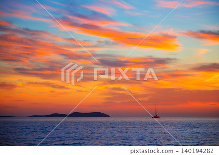 Ibiza san Antonio Abad de Portmany sunset 140194282