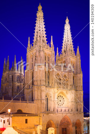 Burgos Cathedral facade in Saint James Way Burgos Cathedral facade in Saint James Way 140194309