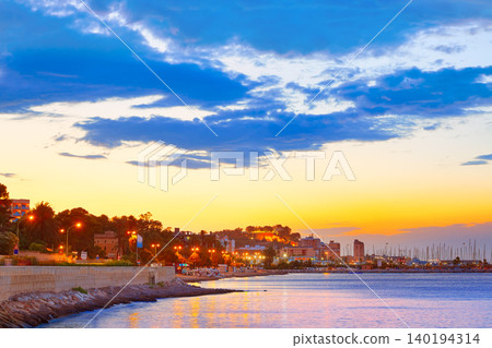 Denia sunset las Rotas in Mediterranean Spain Denia sunset las Rotas in Mediterranean Spain 140194314