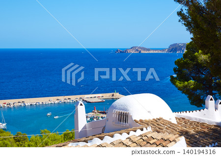Javea Xabia village aerial in Mediterranean spain Javea Xabia village aerial in Mediterranean spain 140194316