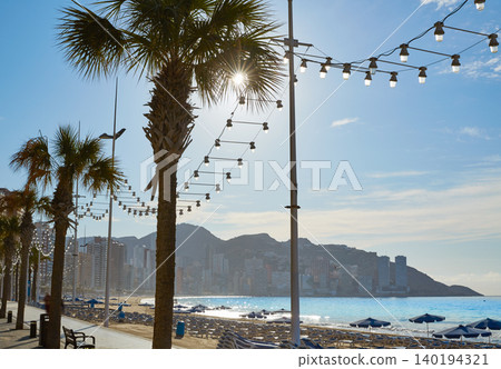 Benidorm Levante beach in Alicante Spain 140194321