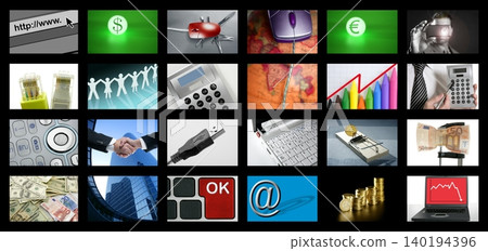 Big Panel of TV screen internet business Big Panel of TV screen internet business 140194396