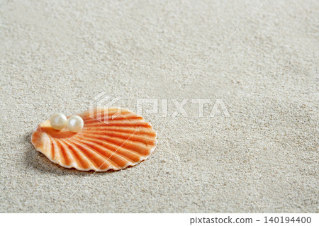 beach white sand pearl shell clam macro beach white sand pearl shell clam macro 140194400
